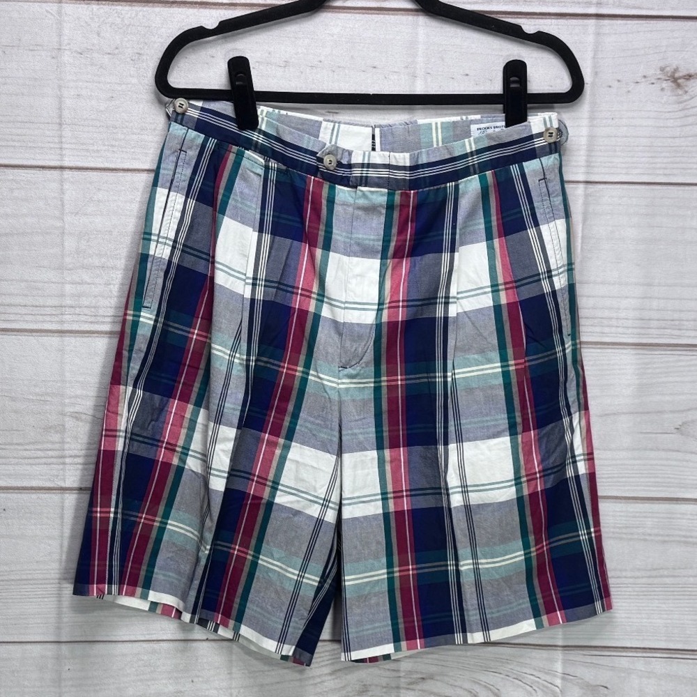 Brooks Brothers Brooks Golf Plaid Shorts Mens 32 Multi Color Cotton Made in USA